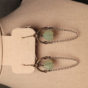 Green bead Earrings